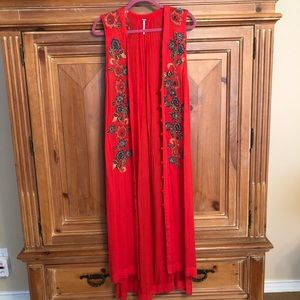 Free People sleeveless duster
